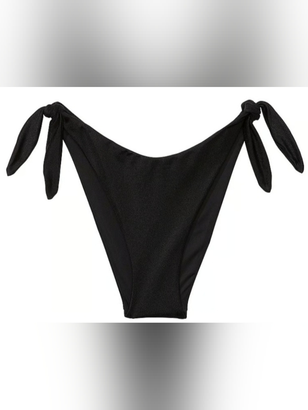 XS S M L XL XXL VS Swim Knotted Side Tie Brazilian Bikini Bottom Black